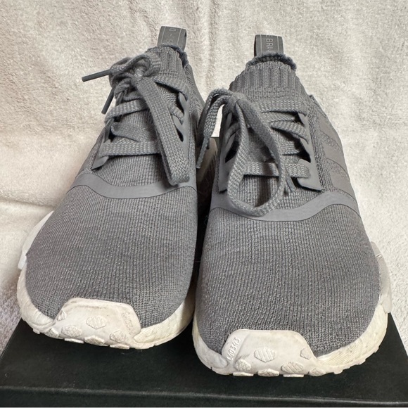 Adidas NMD_R1 PK Primeknit Grey France USED size 7.5 - Picture 6 of 8